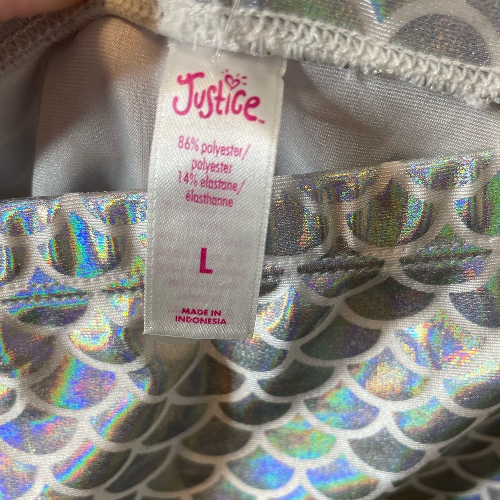 Justice Iridescent Mermaid Tail Beach Swimsuit Cover Up Girls Sz L NWT - Picture 6 of 6